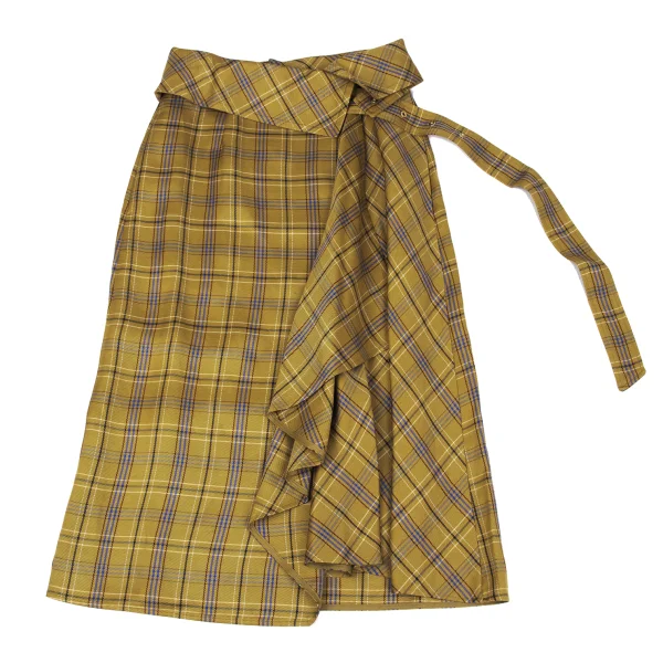 EPOCA Checker Belted Wrap Skirt K-167514_002