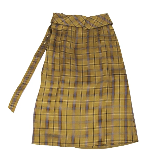 EPOCA Checker Belted Wrap Skirt K-167514_012