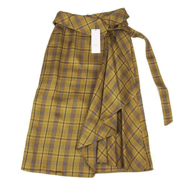 EPOCA Checker Belted Wrap Skirt K-167514_016