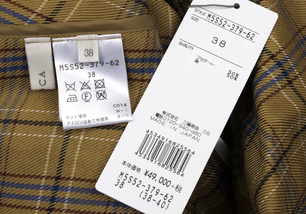 EPOCA Checker Belted Wrap Skirt K-167514_019