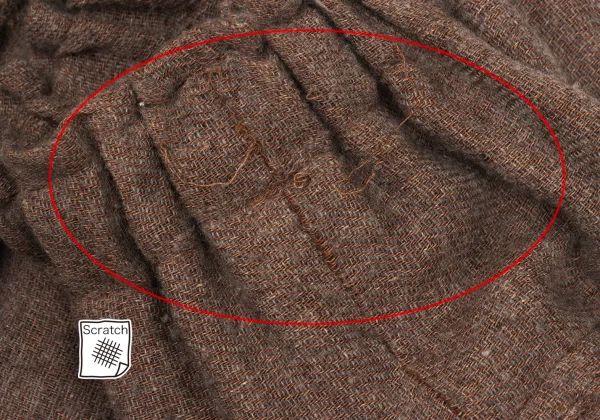 ISSEY MIYAKE Linen Blended Poly Wool Tuck Skirt K-167519_004