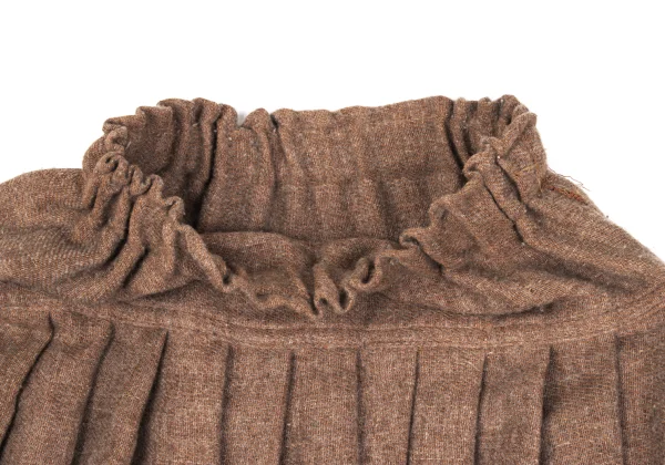 ISSEY MIYAKE Linen Blended Poly Wool Tuck Skirt K-167519_005