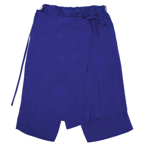 Ground Y Crepe de Chine Wrap Pants Blue 3 K-167524_001