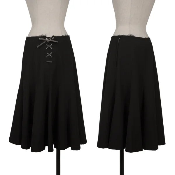 COMME des GARCONS Wool Lace-up Flare Skirt Black M K-167525_001