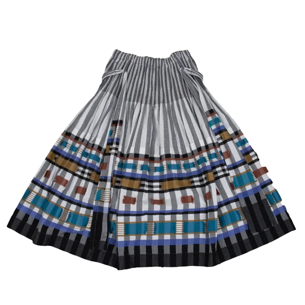 ISSEY MIYAKE me Multi Jacquard Check Skirt K-167526_002