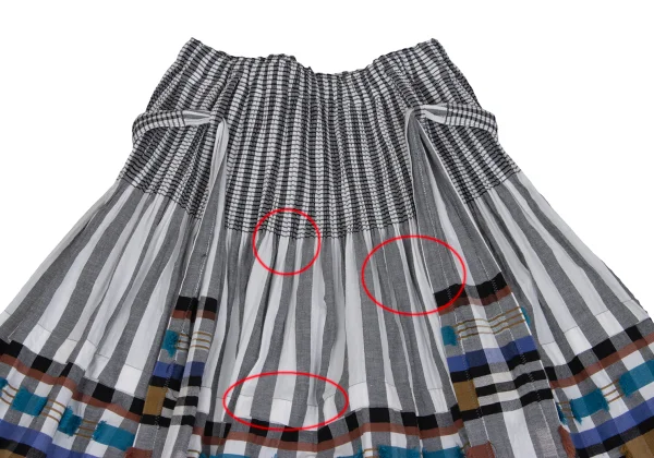 ISSEY MIYAKE me Multi Jacquard Check Skirt K-167526_003