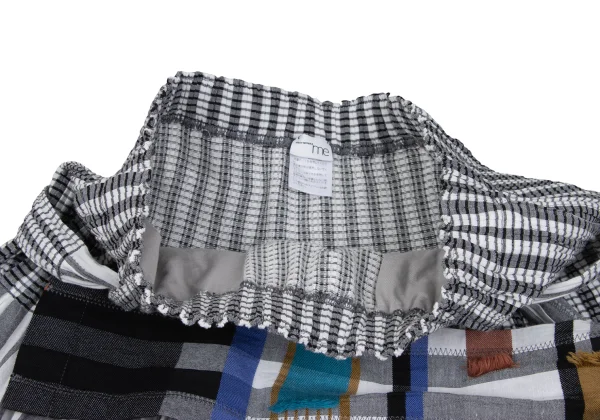 ISSEY MIYAKE me Multi Jacquard Check Skirt K-167526_009