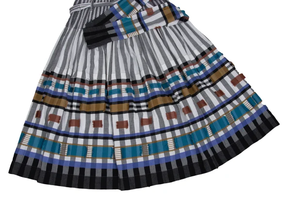 ISSEY MIYAKE me Multi Jacquard Check Skirt K-167526_010