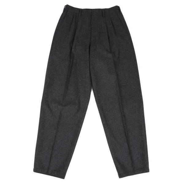 Y's for men Melton Wool Tuck Pants Grey 2 K-167531_001