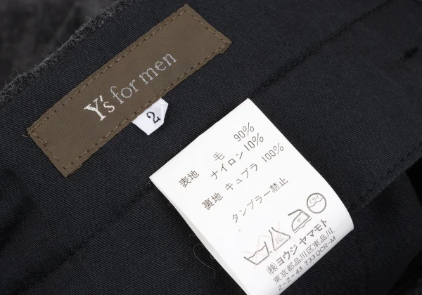 Y's for men Melton Wool Tuck Pants K-167531_012