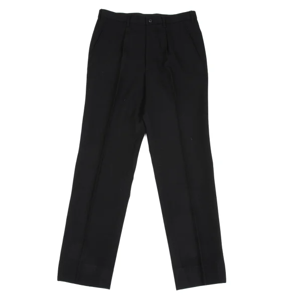 Yohji Yamamoto POUR HOMME Wool Tuck Straight Pants  Black 3 K-167532_001