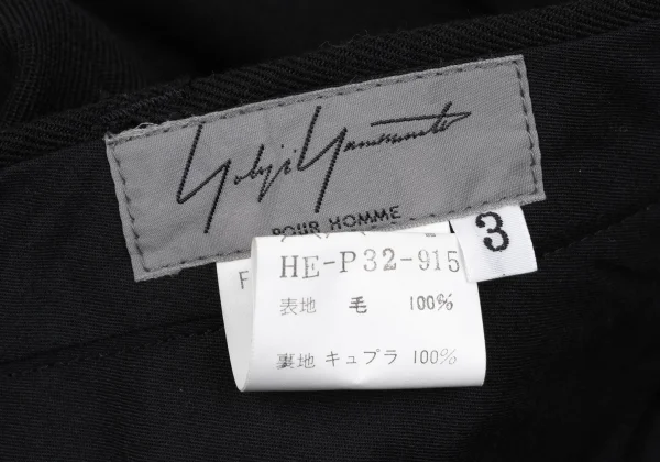 Yohji Yamamoto POUR HOMME Wool Tuck Straight Pants  K-167532_013