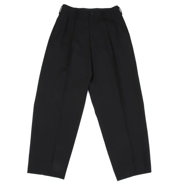 Yohji Yamamoto POUR HOMME Wool Two Tuck Pants Black 3 K-167533_001