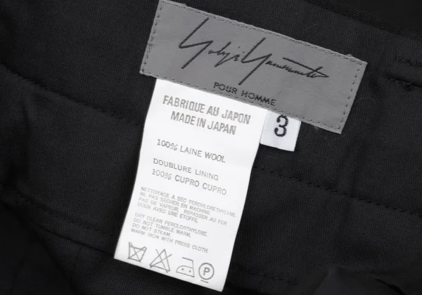 Yohji Yamamoto POUR HOMME Wool Two Tuck Pants K-167533_011