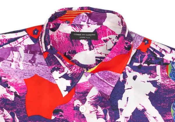 COMME des GARCONS HOMME PLUS Silk Graphic Printed Short Sleeve Shirt K-167537_003