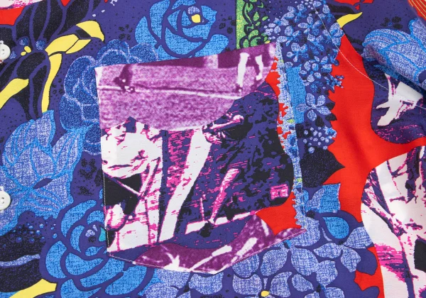 COMME des GARCONS HOMME PLUS Silk Graphic Printed Short Sleeve Shirt K-167537_006