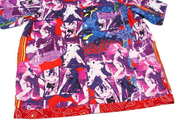 COMME des GARCONS HOMME PLUS Silk Graphic Printed Short Sleeve Shirt K-167537_008