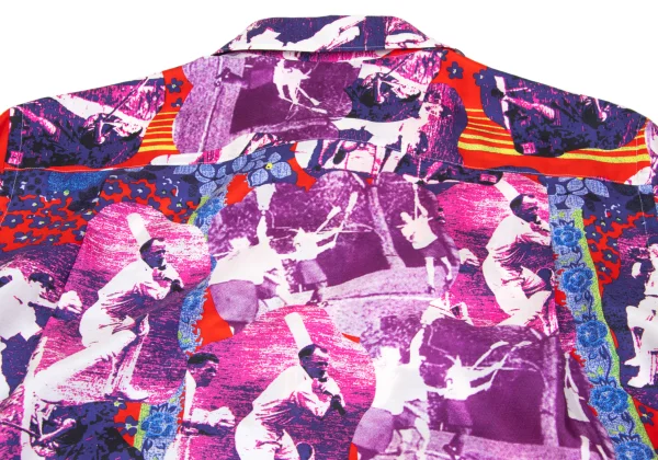 COMME des GARCONS HOMME PLUS Silk Graphic Printed Short Sleeve Shirt K-167537_012