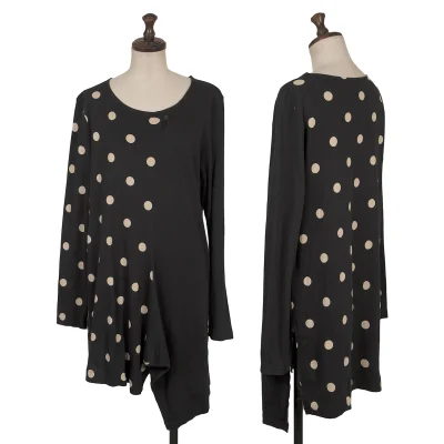 Yohji Yamamoto NOIR Dot Printed Switching T-shirt