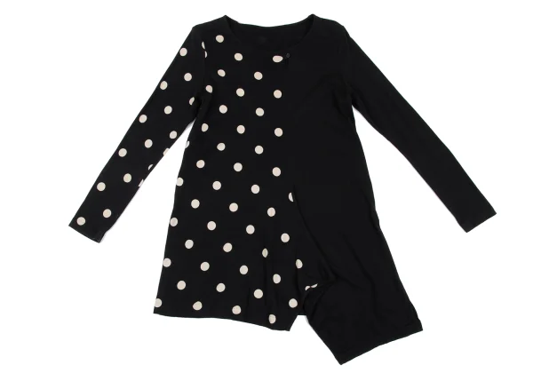 Yohji Yamamoto NOIR Dot Printed Switching T-shirt K-167541_002