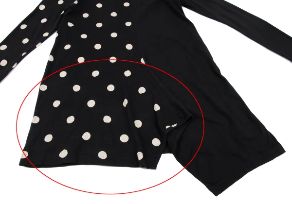 Yohji Yamamoto NOIR Dot Printed Switching T-shirt K-167541_010