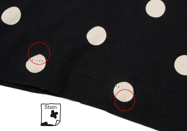 Yohji Yamamoto NOIR Dot Printed Switching T-shirt K-167541_013