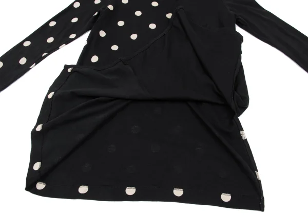 Yohji Yamamoto NOIR Dot Printed Switching T-shirt K-167541_016