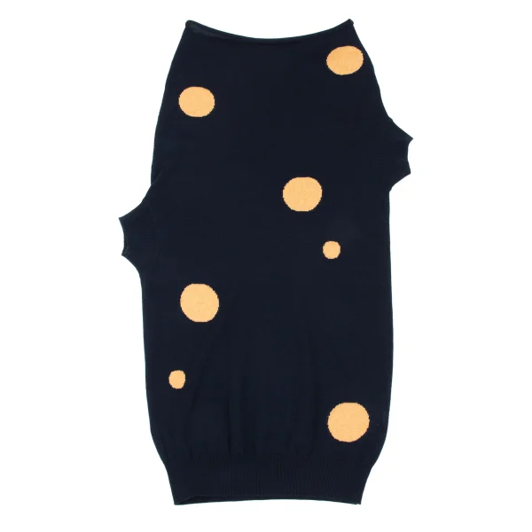 Yohji Yamamoto NOIR Dot Jacquard Asymmetry Knit Top K-167542_002