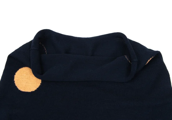 Yohji Yamamoto NOIR Dot Jacquard Asymmetry Knit Top K-167542_005