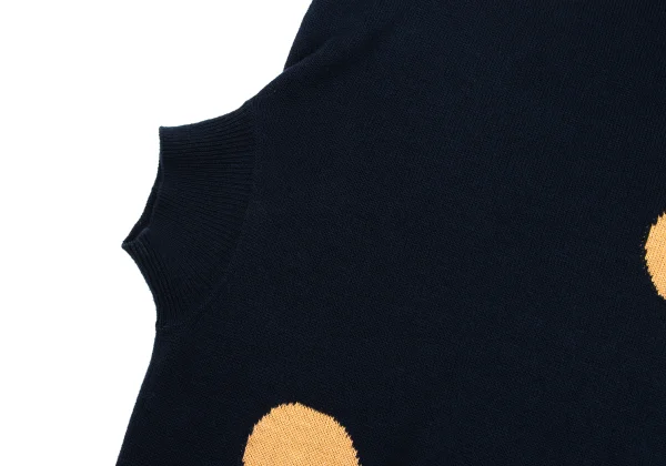 Yohji Yamamoto NOIR Dot Jacquard Asymmetry Knit Top K-167542_007