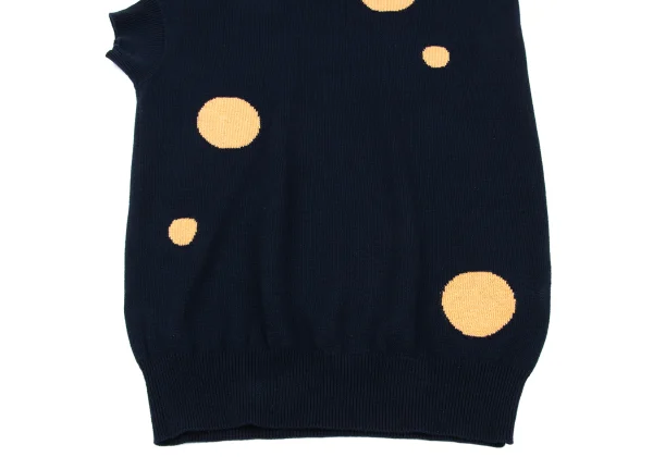Yohji Yamamoto NOIR Dot Jacquard Asymmetry Knit Top K-167542_008