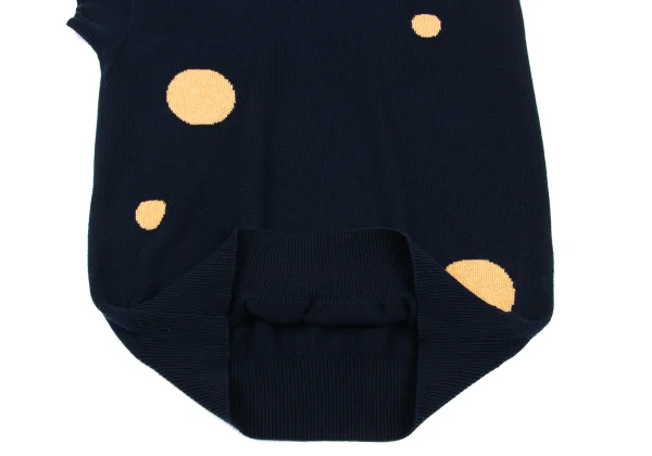 Yohji Yamamoto NOIR Dot Jacquard Asymmetry Knit Top K-167542_009