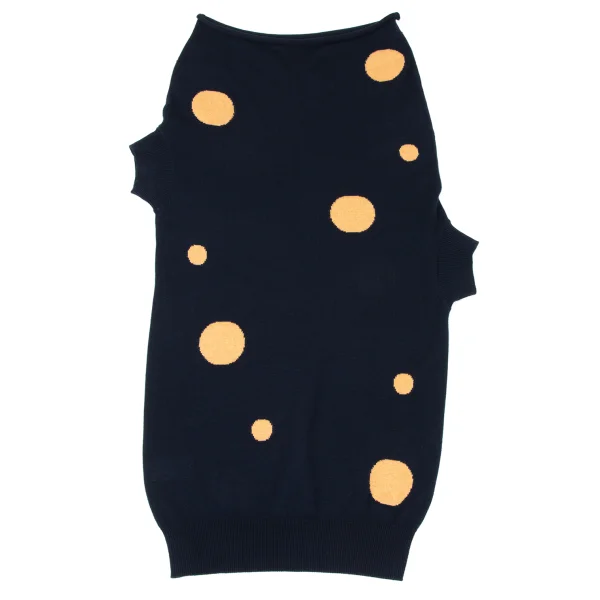 Yohji Yamamoto NOIR Dot Jacquard Asymmetry Knit Top K-167542_010