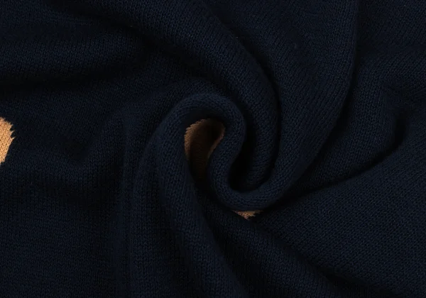 Yohji Yamamoto NOIR Dot Jacquard Asymmetry Knit Top K-167542_011