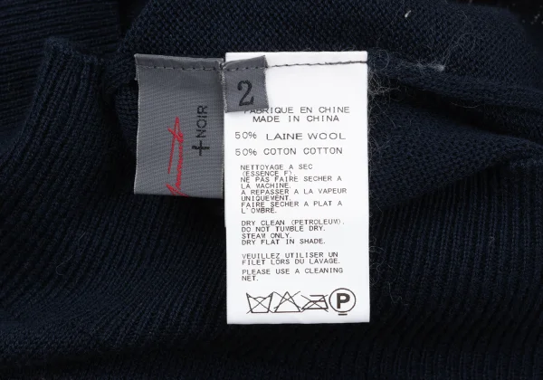 Yohji Yamamoto NOIR Dot Jacquard Asymmetry Knit Top K-167542_012