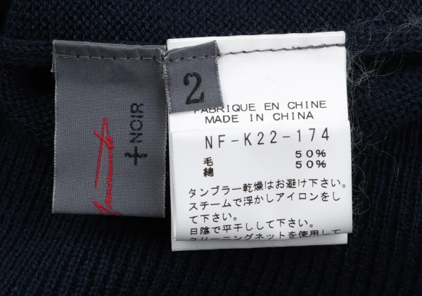 Yohji Yamamoto NOIR Dot Jacquard Asymmetry Knit Top K-167542_013