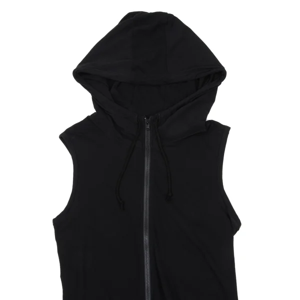 Yohji Yamamoto NOIR Cotton Sleeveless Zip Hoodie K-167543_003