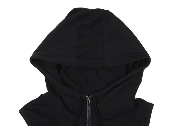 Yohji Yamamoto NOIR Cotton Sleeveless Zip Hoodie K-167543_004