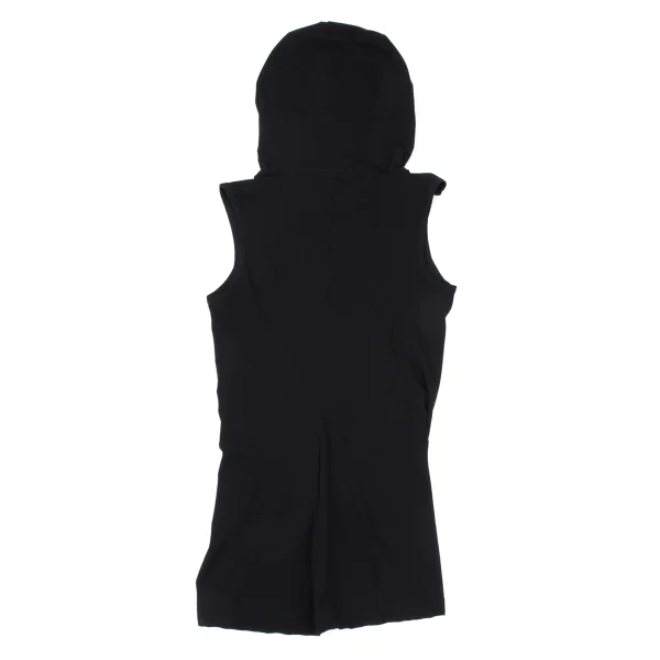 Yohji Yamamoto NOIR Cotton Sleeveless Zip Hoodie K-167543_010