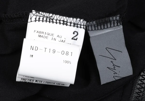 Yohji Yamamoto NOIR Cotton Sleeveless Zip Hoodie K-167543_014