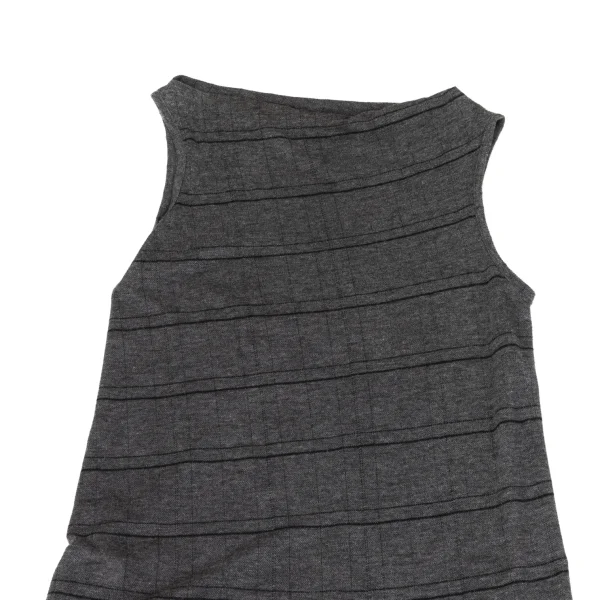 Yohji Yamamoto NOIR Stripe Asymmetry Sleeveless Dress K-167544_003