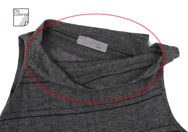 Yohji Yamamoto NOIR Stripe Asymmetry Sleeveless Dress K-167544_006