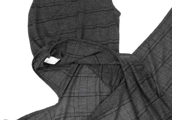 Yohji Yamamoto NOIR Stripe Asymmetry Sleeveless Dress K-167544_011