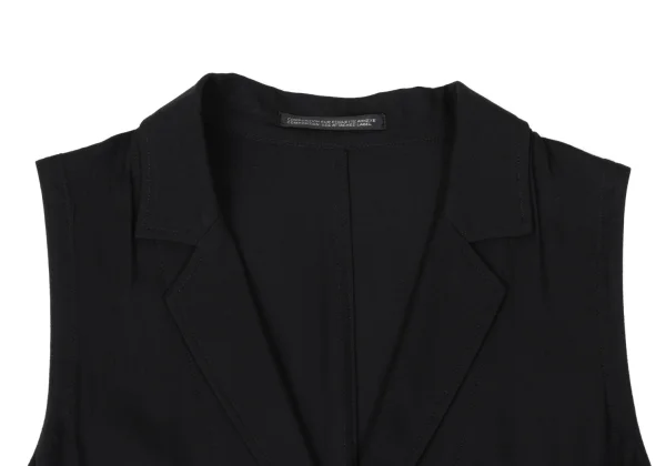Yohji Yamamoto NOIR Rayon Back Cut-off Drape Sleeveless Jacket K-167546_005