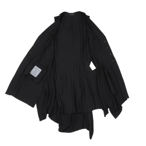 Yohji Yamamoto NOIR Rayon Back Cut-off Drape Sleeveless Jacket K-167546_011