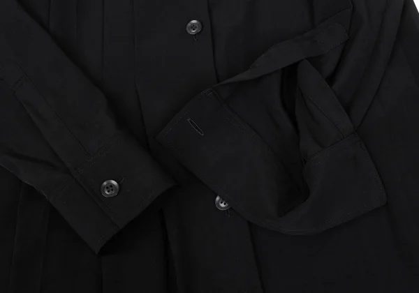 Yohji Yamamoto NOIR Crepe de Chine Tuck Shirt Dress K-167547_009