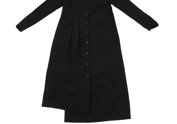 Yohji Yamamoto NOIR Crepe de Chine Tuck Shirt Dress K-167547_010