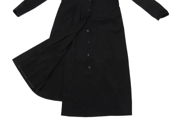 Yohji Yamamoto NOIR Crepe de Chine Tuck Shirt Dress K-167547_013
