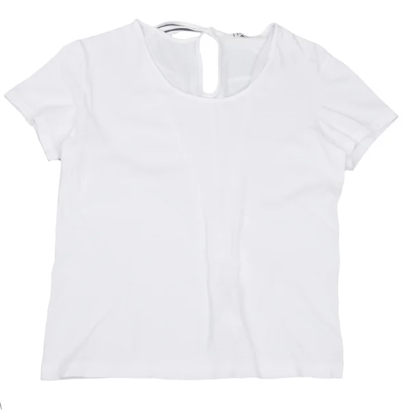 LIMI feu Cotton Neck Cord T-shirt White 2 K-167549_001