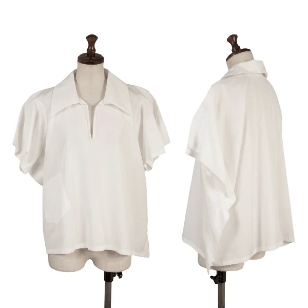 LIMI feu Square Silhouette Patch Pocket Skipper Blouse White 2 K-167550_001